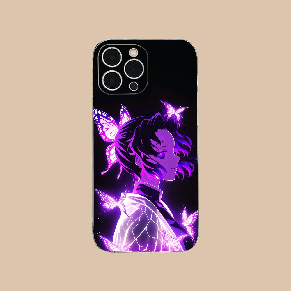 Demon Slayer Shinobu Kocho Phone Case for iPhone 16 15 14 13 12 11 X XR XS 8 6 Pro Max Plus Mini Clear Colour Protective Cover