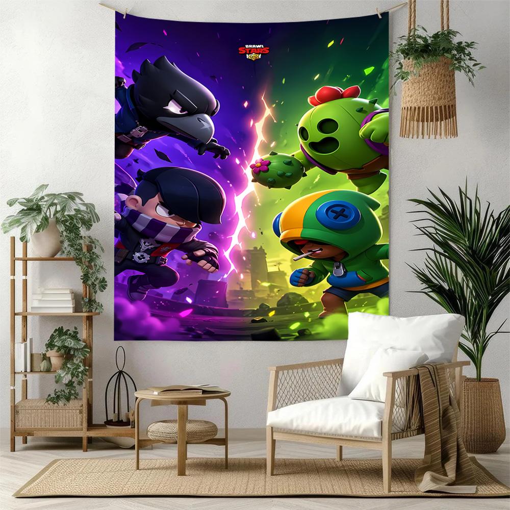 Brawl Stars Boho Wall Tapestry Rustic Farmhouse Ideal for Reading Corner Balcony Dorm Wall Versatile Decor Gallery Wall Gift for Birthday