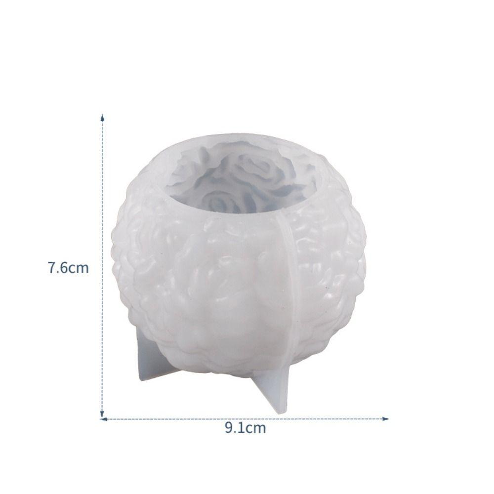 Stampo per candele in silicone Stampo per rose 3D Stampo per palline di fiori fai-da-te Creazione di candele