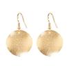 Irregular Round Drop Earrings for Women Simple Curved Frosted Allergy Resistant Piercing Earrings Jewelry