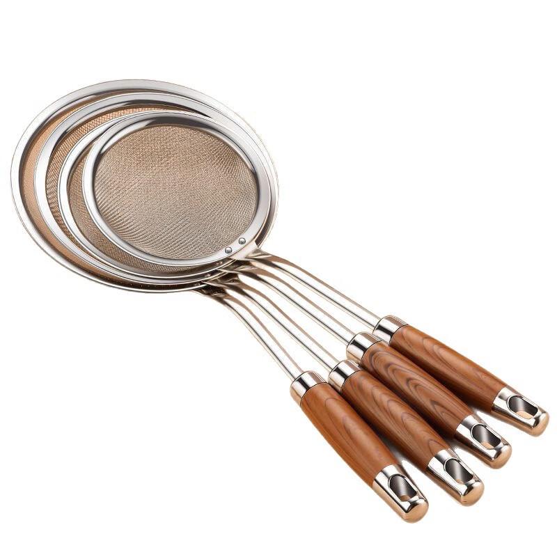 Wooden Handle Fine Mesh Skimmer Strainer