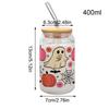 400ml Halloween Cups with Lid Straw Pumpkin Ghost Tumbler for Kids Adults Iced Coffee Halloween Party Festive Gatherings Gift
