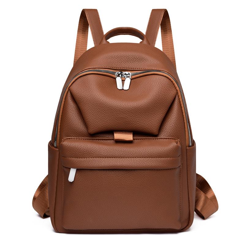 Neue Mode einfarbige Herren- und Damenrucksäcke lässige Mode Rucksack mit großem Fassungsvermögen Damentaschen