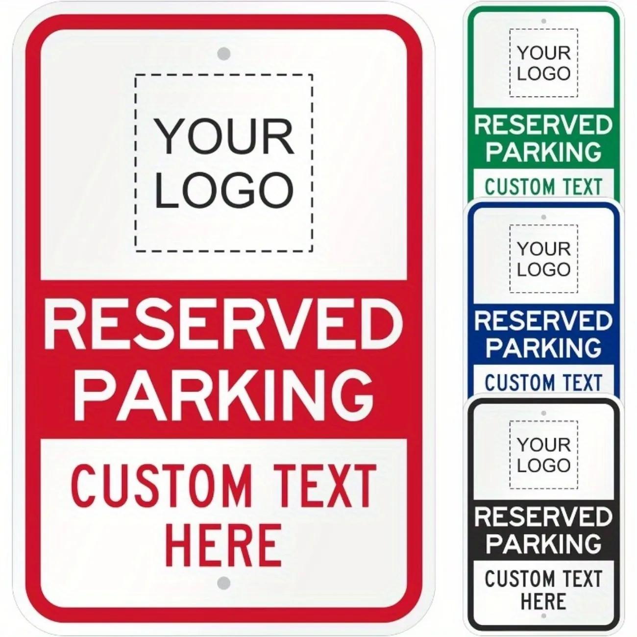 

Custom Metal Tin Sign Rustproof Aluminum Reflective Logo Custom Parking Business Sign чорний