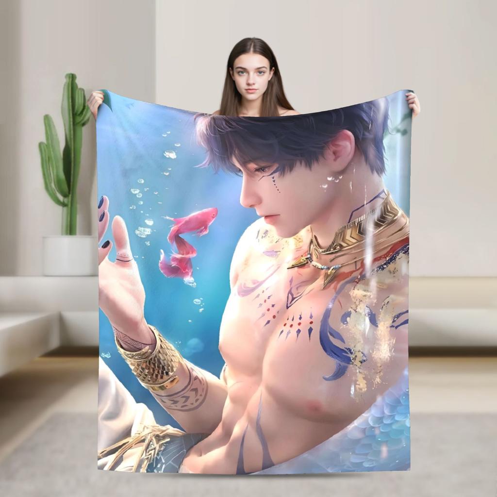 Game Love and Deepspace Sylus Flannel Blankets  Warm Throw Blanket for Living Room Travel Street Trend Bedspread Sofa Bed Cover