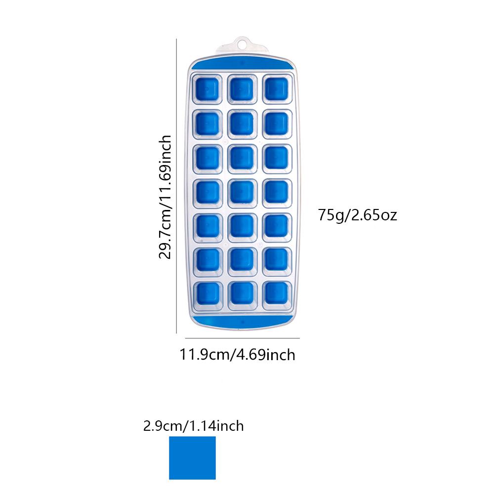 21 Grid Ice Cube Tray Silicone Mold Square Ice Cube Tray Mold Ice Cube Maker Non-toxic Durable Bar Pub Wine Ice Blocks Maker