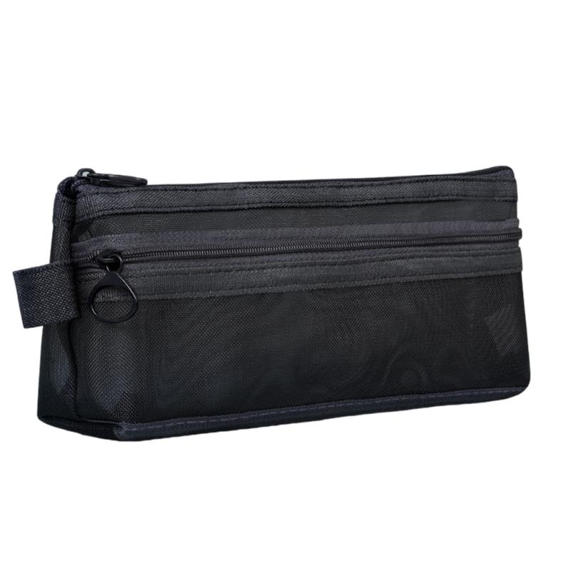Clear Mesh Pencil Case High Capacity Pencil Bag Marker Organizers Storage Pouches Travel Cosmetic Bag for Adult Student