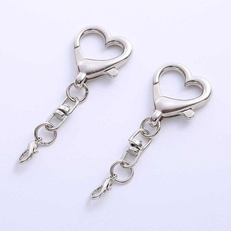 Chic Heart Keyring Pendant Personalized Spring Buckle Clasps Key Rings Accessory