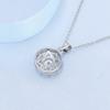 Octagonal Round Pendant Sparkling Zircon Women's Necklace Birthday Party Gift Jewelry Accessories