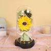 Qixi Festival Valentine's Day Gift Glass Cover Immortal Rose Soap Flower for Boyfriend and Girlfriend Exquisite Ornament