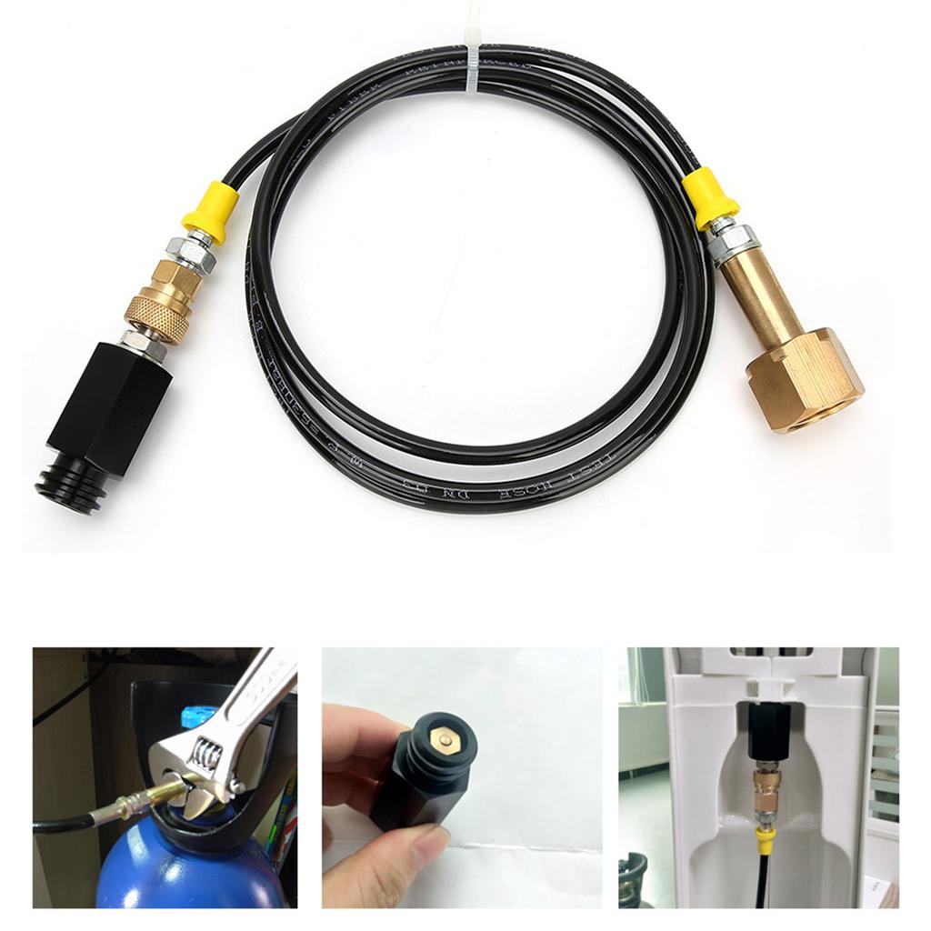 1.7m CGA320 Thread CO2 Soda External Hose Adapter Kit for Kitchen Soda Water Cylinder Bucket