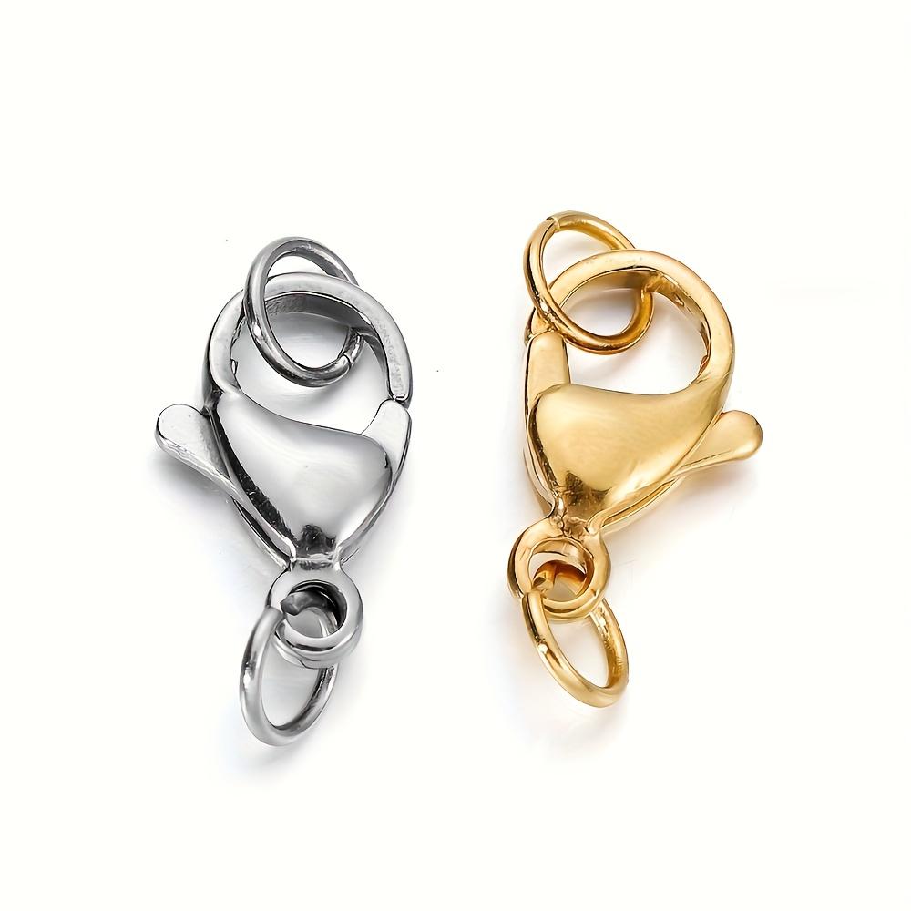 70 Pièces/Lot 3 4 5 6 8 9 10mm Fermoirs Mousquetons Crochets Embouts à Sertir Connecteurs Pour Fournitures d'Apprêts de Fabrication de Bijoux