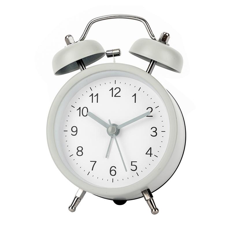 Simple Bell Clock Alarm Clock for Students' Special Nordic Creative Alarm Clock Silent Luminous Bedroom Bedside Desktop Clock