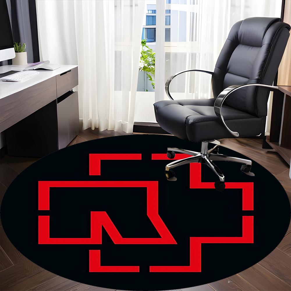 1pc Rammstein Carpet, Round Non-Slip Durable Large Size Office Carpet, Suitable for Office,yy250908074