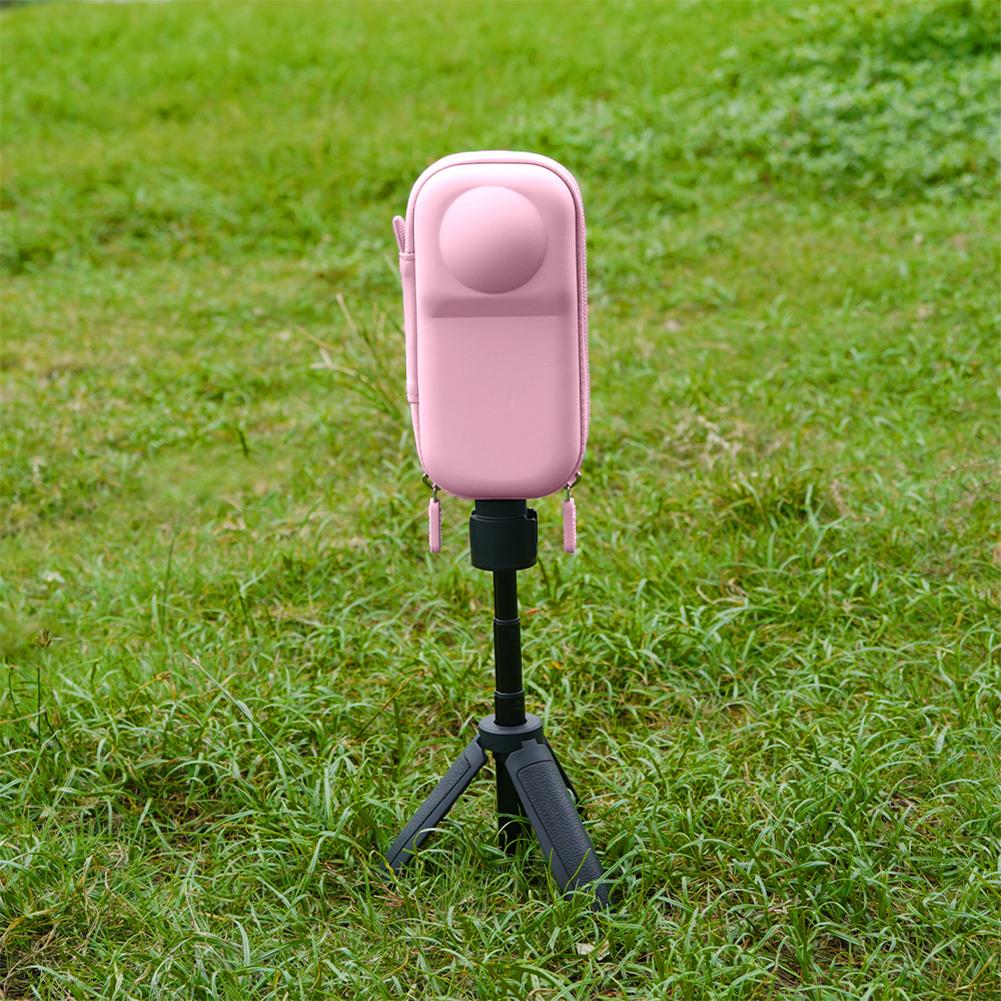 Portable PU Panoramic Storage Bag Handy Clutch Case Hard Shell Travel Storage Bag Compatible with Insta360 X5 Accessories