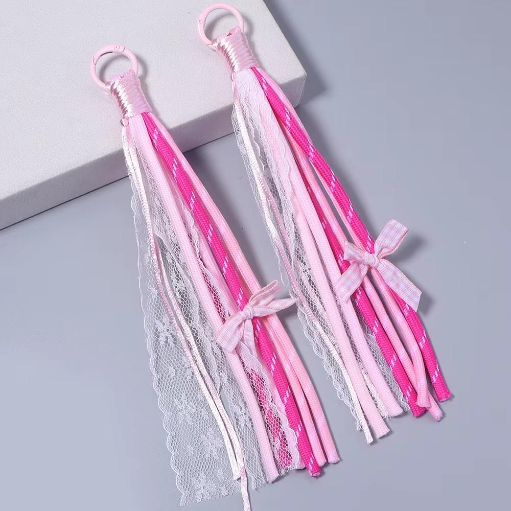 2Pcs Colorful Design Braided Keychain Multi-Purpose Phone Chain Decoration For DIY Craft