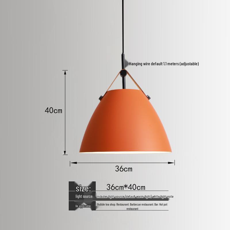 Orange Nordic Industrial Pendant Light for Restaurants & Bars