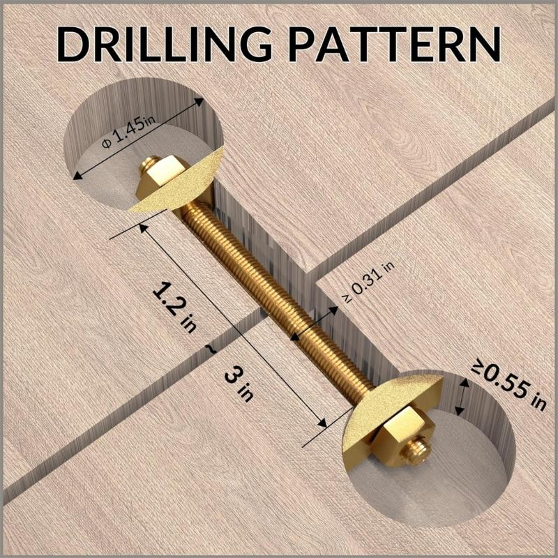 6Pcs Practical M8x100mm Drawbolt Connectors for Butcher Block Bed Rail Table Top Joint Fastening Hardware Daily Use