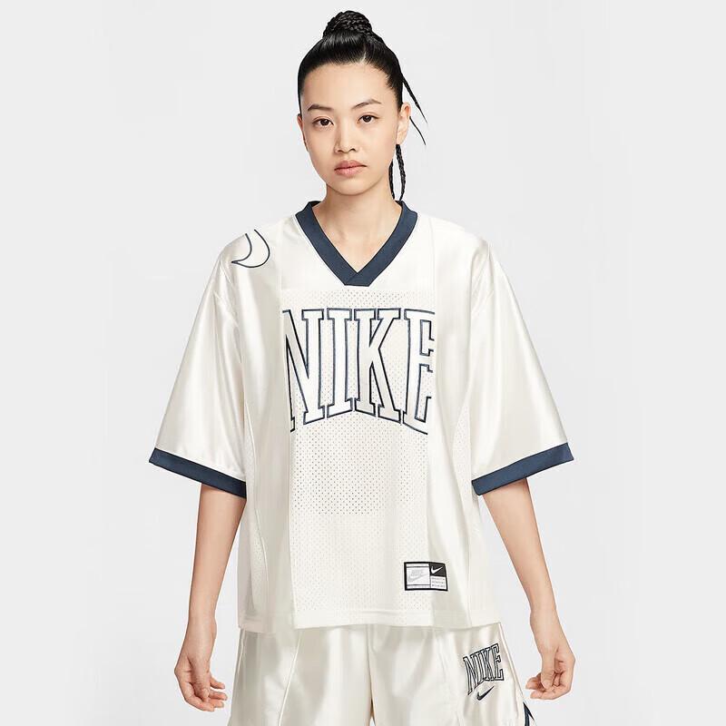 

NIKE Women s Oversize Graphic Jersey Loose T-Shirt HJ0281-133 L