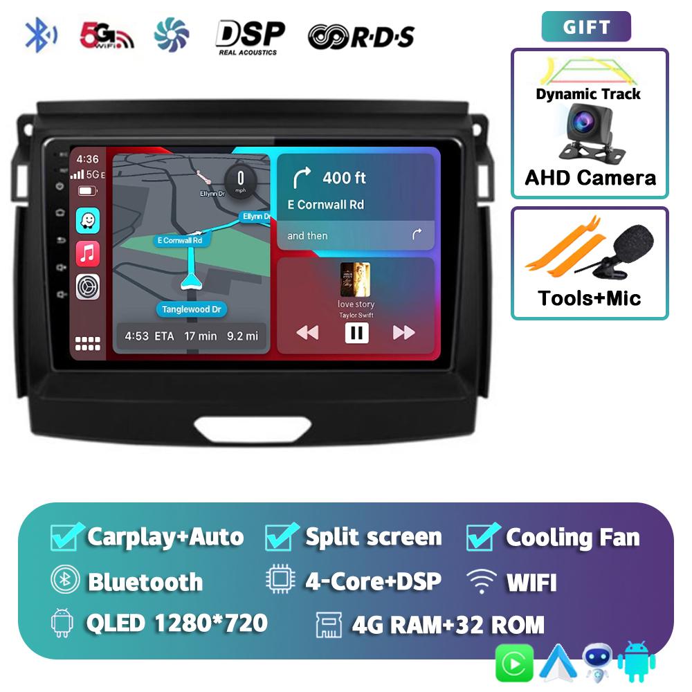 Android 14 Carplay 2 Din Car Radio For Ford Ranger 2015 2016 2017 2018 2019 2020 Autoradio GPS Multimedia 2din Head Unit Stereo