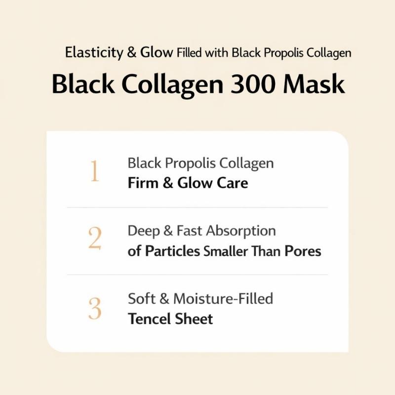 Dr.G Black Collagen 300 Mask 20ct <No Box> 540 Ml / 18.2 Fl. Oz.