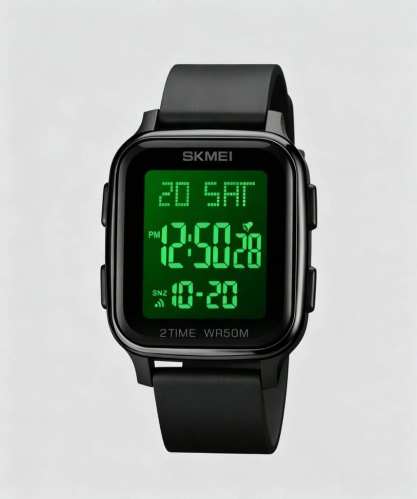 Men's Digital Watch SKMEI Square 50M Waterproof Sports 1858