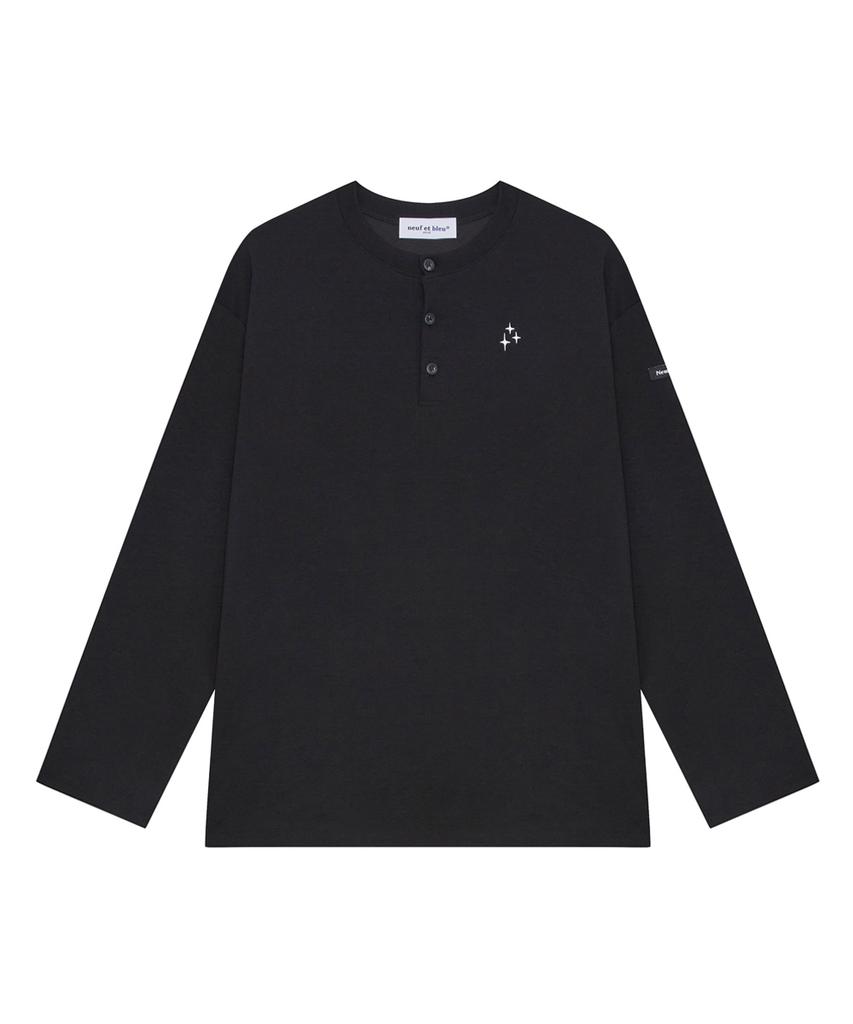Nupeuebeullu Neb Henryneck Long Sleeve (Black)