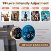 11-IN-1 Electric Massage Gun 99 Level Powerful Fascia Gun 3200Rpm High-Frequency Vibration Body Massage Gun Arm Leg Muscle Relax
