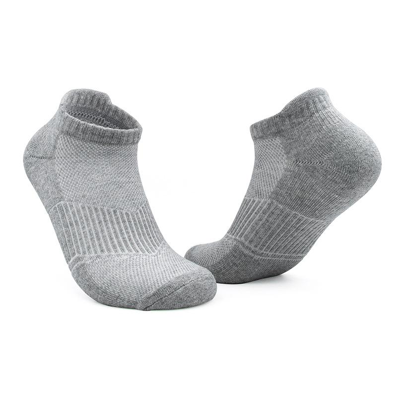 Men's Short Cylinder Solid Color Sports Basketball Thick Towel Bottom Moisture Absorption Breathable Combed Cotton Professional Running Socks