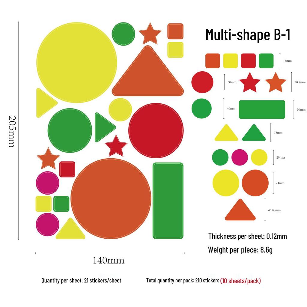 Colorful Polka Dot Stickers for Kids' Journals and DIY Albums