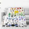 BFDI Inanimate Insanity Flannel Blanket Super Warm Throw Blanket for Couch Chair Airplane Travel Comfortable Bedspread Sofa Bed