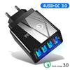 Home Travel Portable 48W QC3.0 Fast Charging 4 USB Ports Charger Power Adapter