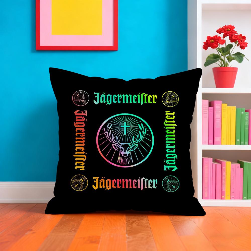 Luxury J-Jager-M-Meisters-S Cushion Cover Plush Fabric Soft Double-Sided Printed Sofa Warm Winter Home Gift Pillow Case