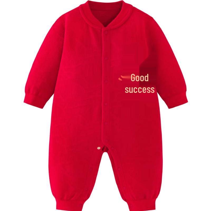 Baby Quilted Warm Red Romper