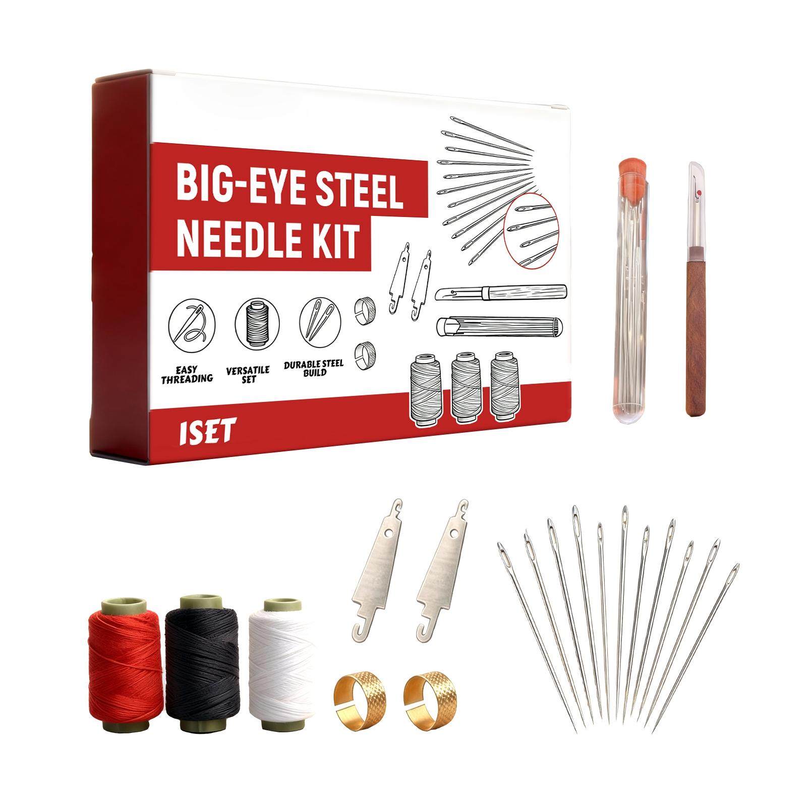 

Large-eye Steel Needle Set Easy And Smooth Threading For Home Sewing. Handy And Practical Tool Set For Handwork. One Size белый