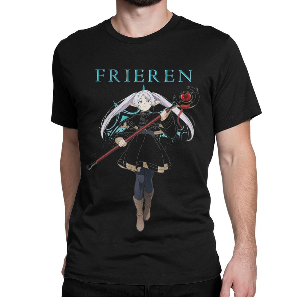 Men Women Anime Japanese Beyond Journeys End T Shirt Sousou No Frieren Pure Cotton Clothing  Short Sleeve Tee Shirt TShirt