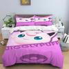 New Pokémon Jigglypuff print three-piece bedding set, including 1 duvet cover and 2 pillowcases, suitable for adults and childre