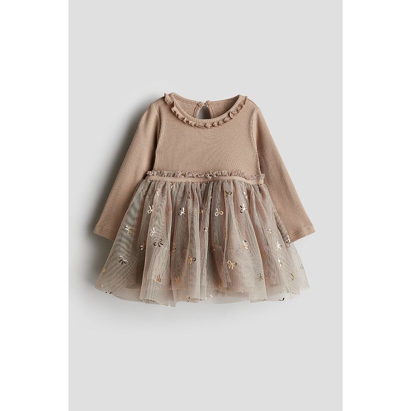 

Детская одежда HM Платье для девочки-малышки Осеннее платье в западном стиле из тонкой ткани Платье-свинг принцессы 1258709