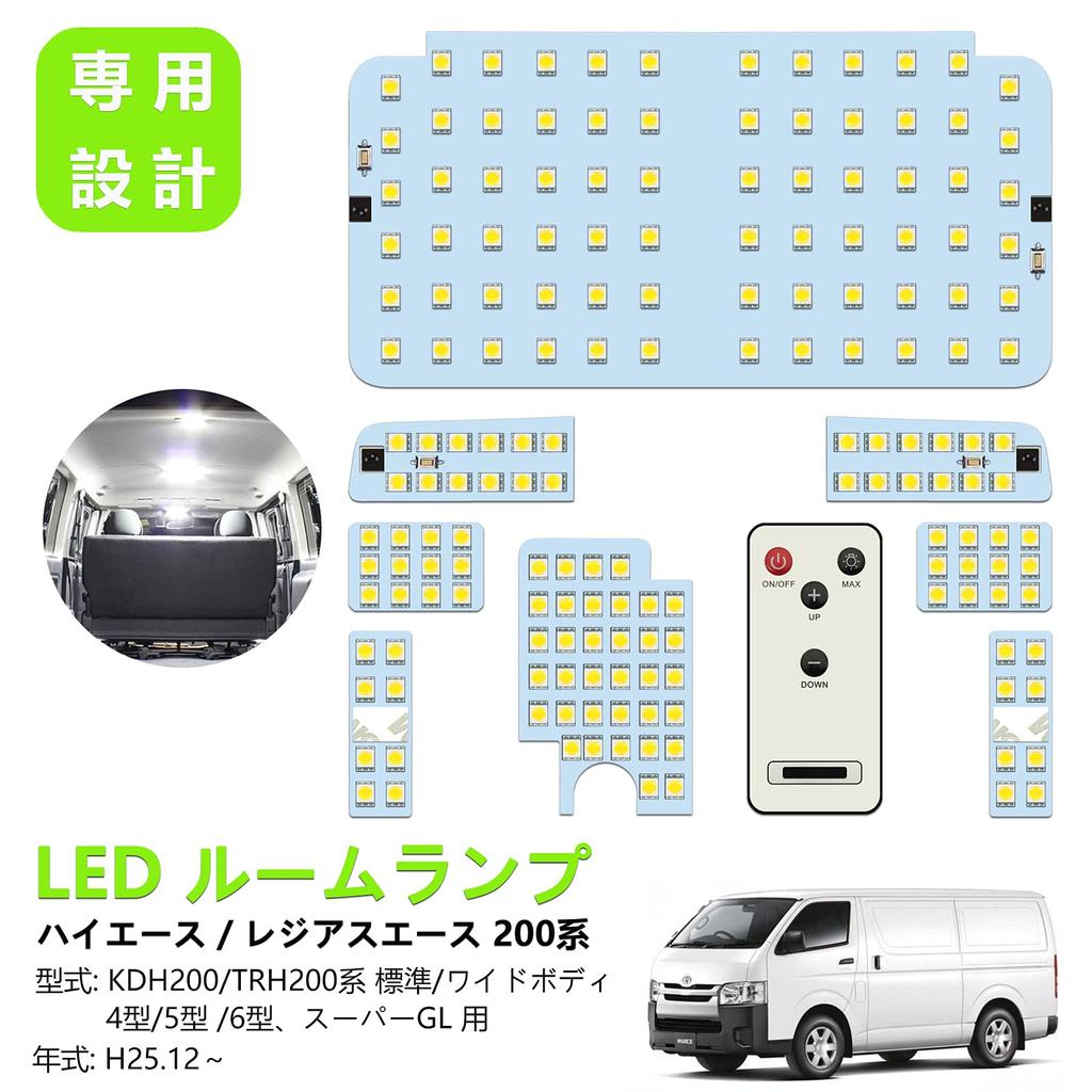 ZXREEK Hiace LED Room HIACE 200 Specially Designed with Adjustable for Toyota Hiace 200 Series and 6th Super GL Interior 200 Series Hiace Regius Ace