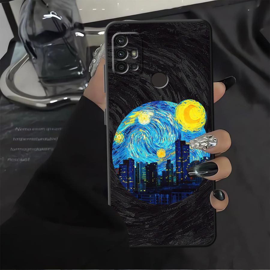 Case for Motorola Moto G51 G73 Edge 20 Pro 30 Lite G22 Edge40 G50 G60s G53 G30 G52 G32 G71 Phone Cover Creative City Pattern