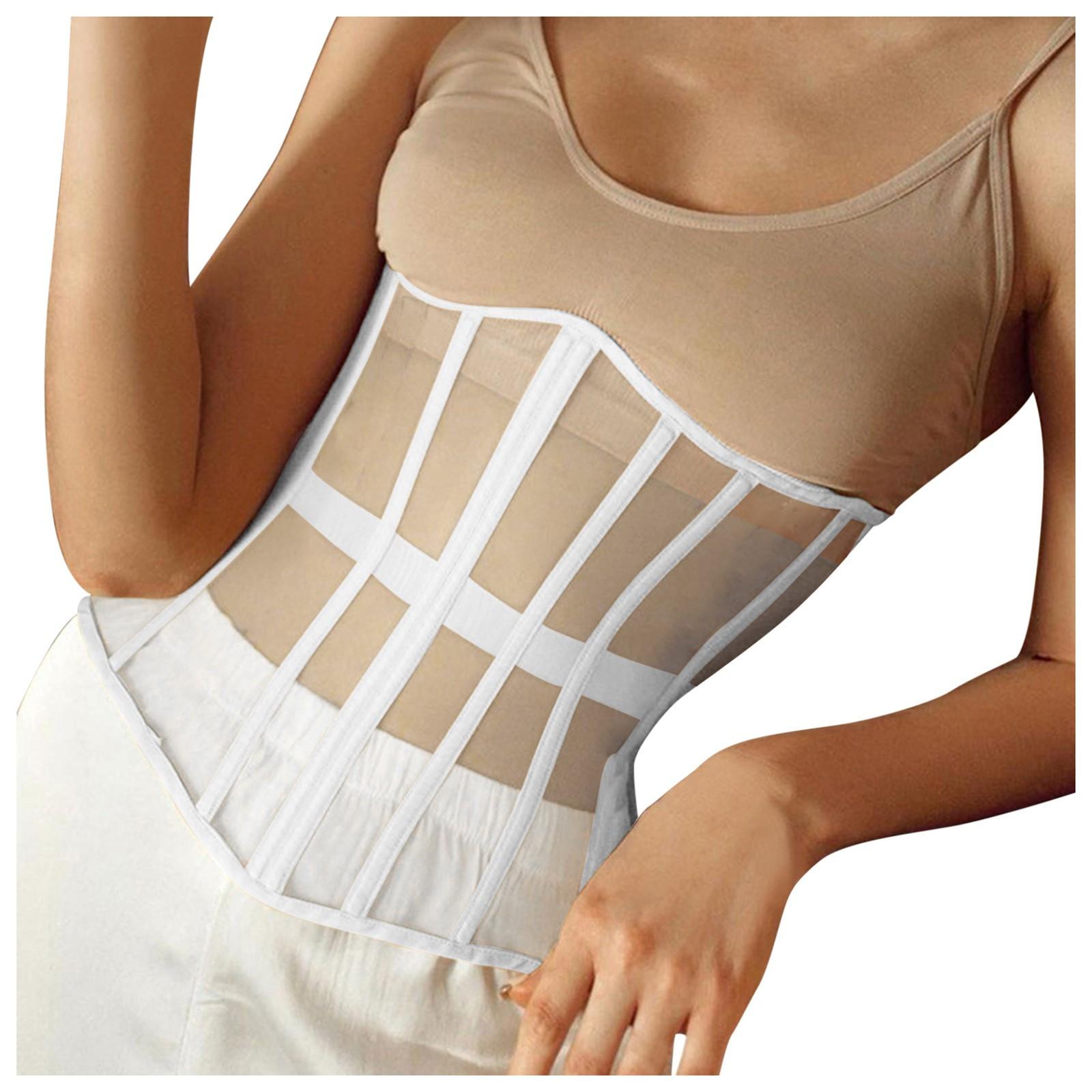 

Европейская и американская сексуальная сетчатая пряжа на талии с полой перспективой - тонкий пояс, тонкая талия, модный женский прилив - универсальное уплотнение на талии S белый