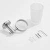 Toothbrush Cup Holder Wall-mounted Bath Hardware Cup Tumbler Holder Silver/Black