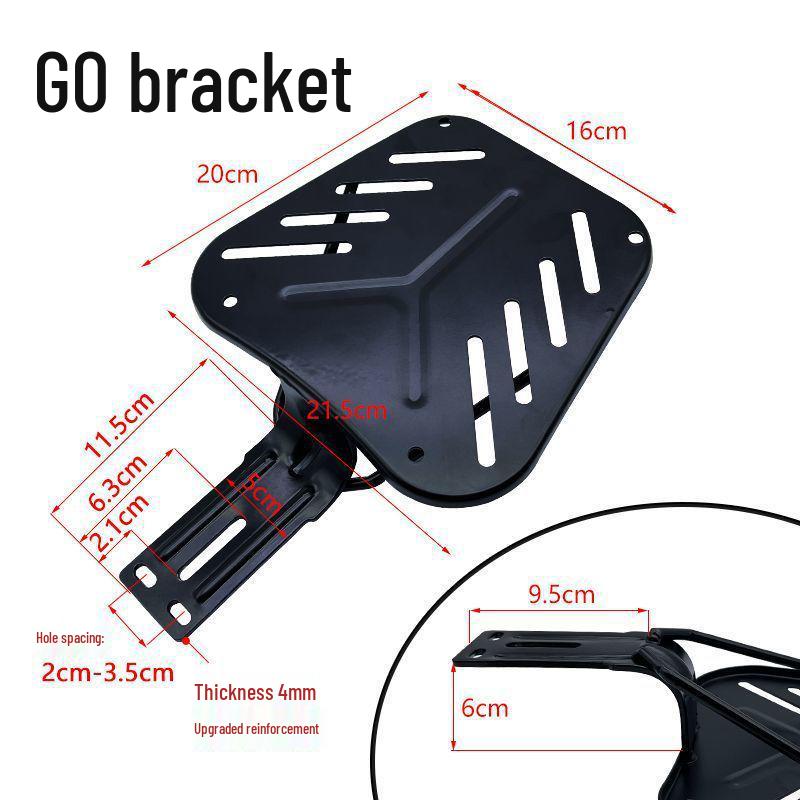 Universal Electric Bicycle Trunk Rack with Backrest and Storage Box