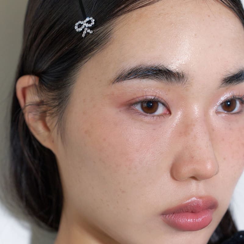 

geegee [2SET] ribbon cubic hair pin BLACK