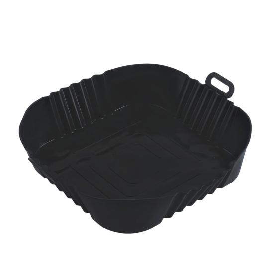 Прямоугольная силиконовая вставка для аэрофритюрницы с двойными ручками, безопасная для посудомоечной машины, антипригарная, пищевого качества, термостойкая, многоразовая, корзина-форма для выпечки в духовке