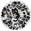 50Pcs/Set Funny Black Cats. Yellow Eyes Series 02 Stickers DIY Fashion Waterproof Doodle Decals Stickers