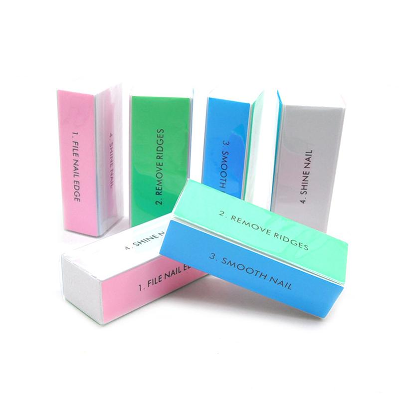5 Pcs/Lot Nail Buffer Block 4 Way Colorful Buffing Block Shine Polisher Nail Buffing File Manicure Sanding Nail Art Tools