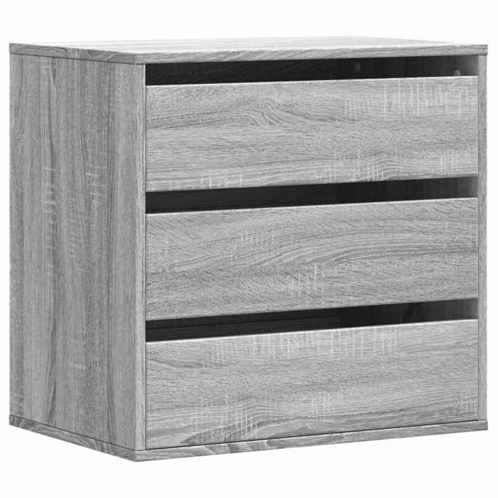 VidaXL Commode d'angle sonoma gris 60x41x58 cm bois d'ingénierie, commode à tiroirs, classeur, armoire à tiroirs, armoire de 852848