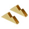 1/2Pcs Metal Business Card Holder for Desk Stainless Steel Card Stand Organizer Cards Display for Office Exhibition Gold Tone