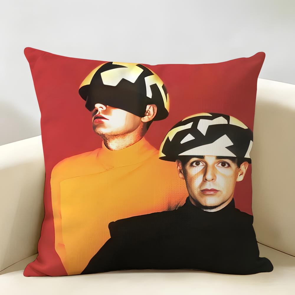 Music PPet Shop Boys Band Cushion Cover Natural Linen Organic Fabric DoubleSided Printing Room Sofa Decor Pillow Case
